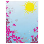 summer sunshine and fuschia flowers flyers