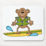 Summer Surfer Monkey Mouse Pad