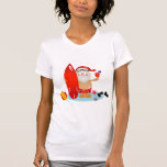 Summer Surfing Santa Shirts