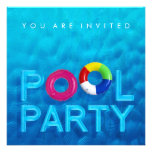 Summer Swimming Pool Party invitation