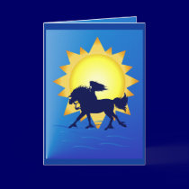 Summer Time Horse Card