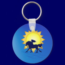 Summer Time Horse Keychain