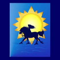 Summer Time Horse Poster posters