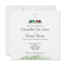 Summer Tractor Wedding Invitation