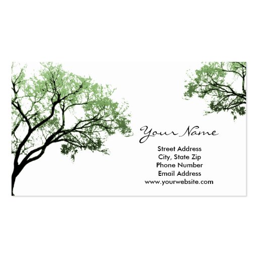 Summer Trees Business Cards (front side)