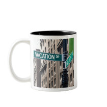 Summer Vacation Beach Street Signs Mug