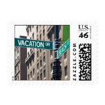 Summer Vacation Beach Street Signs postage