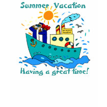 SUMMER VACATION t-shirts by CREATIVEBAGS SUMMER VACATION t-shirts