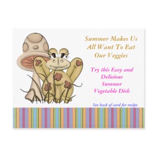 Summer Veggie Recipe Card
