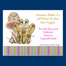 Summer Veggie Recipe postcards