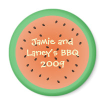 Summer watermelon circle magnet party favor