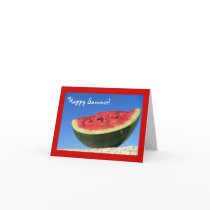 Summer Watermelon Greetings Greeting Card
