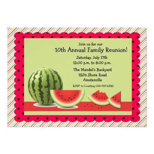 Summer Watermelon Invitation (front side)
