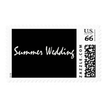 Summer Wedding Black and White postage