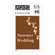 Summer Wedding In Brown postage