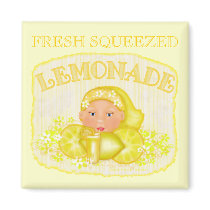 Summer Yellow Lemonade Magnet