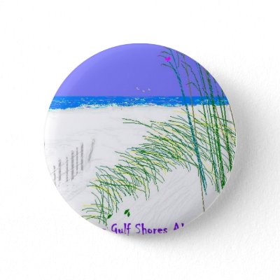 Summers at Gulf Shores Pinback Button
