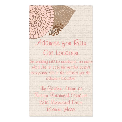 Summer's Dream Extra Insert Business Card Templates (back side)