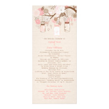Summer's Dream Wedding Program Customized Rack Card