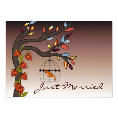 Summers End Just Married Card