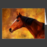 Summers End - Quarterhorse Art Greeting Card