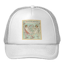 Summer's View ~ Vintage Art Nouveau Print Trucker Hat