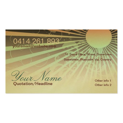 SummerSun Business Card