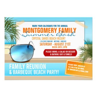 Summertime Family Reunion Invitations