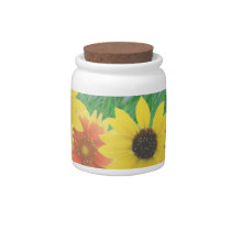Summertime Flowers candy jar candy jars