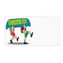 Summertime Fun Personalized Shipping Label