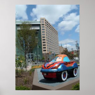 Summertime in Detroit Poster print