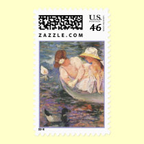 Summertime, Mary Cassatt, 1894 Postage Stamps by vintagegiftmall Summertime, Mary Cassatt, 1894 Postage Stamps