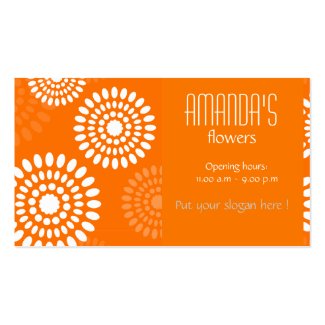 Summertime orange flowers Business Card