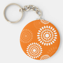 Summertime orange flowers Keychain