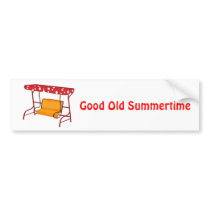 Summertime Patio Glider Seating Bumper Sticker
