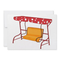 Summertime Patio Glider Seating Personalized Invitation