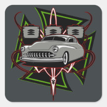 Summertime Sled Toolbox Decal Square Sticker