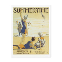 Summertime Vintage Songbook Cover Postcard