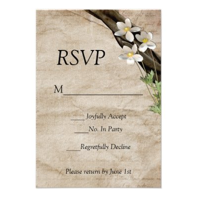 Summertime Wedding RSVP Personalized Invitations
