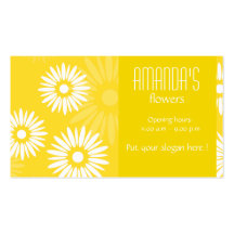 Summertime yellow flowers Business Card