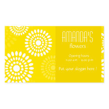 Summertime yellow flowers Business Card
