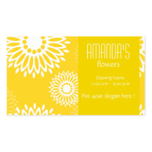 Summertime yellow flowers Business Card