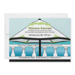 Summery Blue and Green Umbrella Invitation