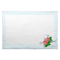 Summery Stripes and Roses Place Mat