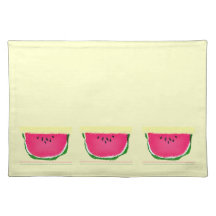 summery watermelon placemats
