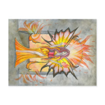 Summoning Fire Fairy Postcard