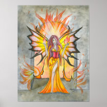 Summoning Fire Fairy Poster Print