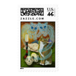 Summoning Old Freinds, Ghost Cats Art Postage postage
