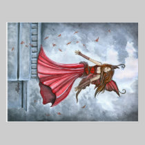 Summoning the Wind Fairy Postcard postcards