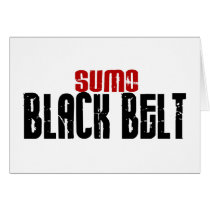 Sumo Black Belt Karate Greeting Cards